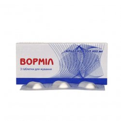 Вормил (аналог Альдазол, Альбендазол) жевательные таблетки 400 мг N3 в Владивостоке и области фото